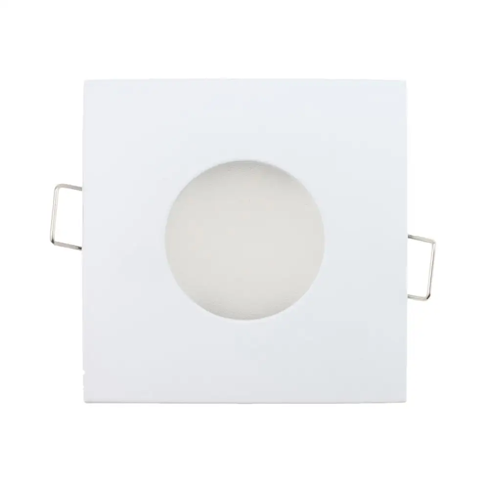 
Square White Nickel House GU10 MR16 Lighting Fixture COB Downlight LED Ceiling Light Frame 