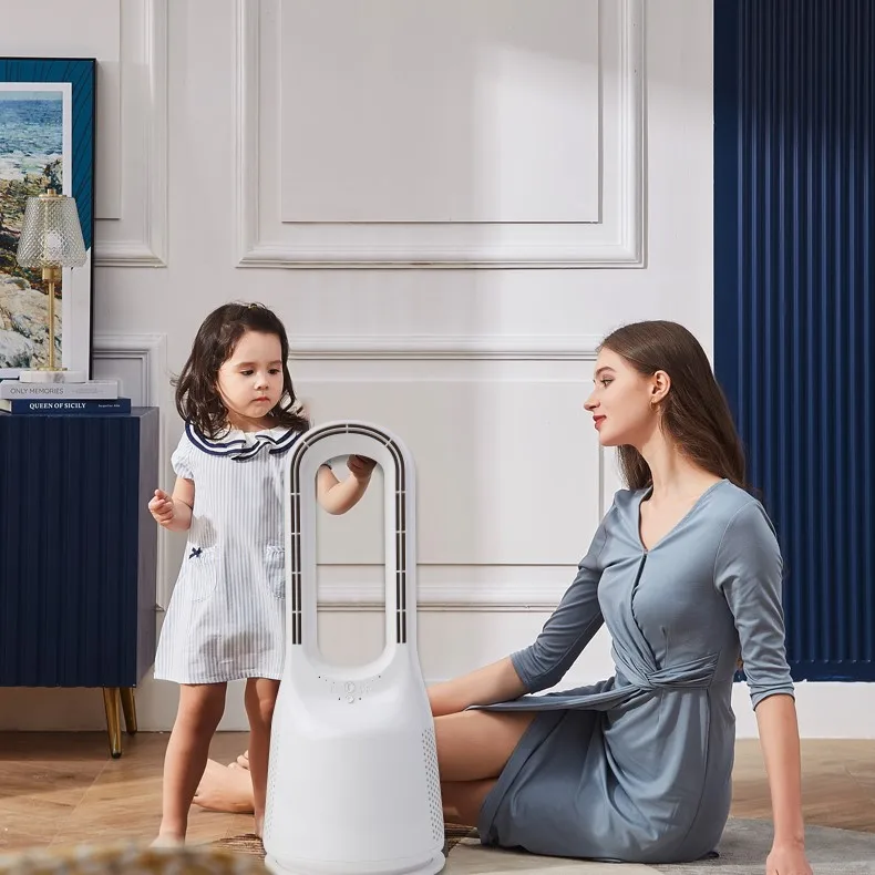 desktop table 14inch electric fan 3 speeds modern bladeless fan for home office without vane