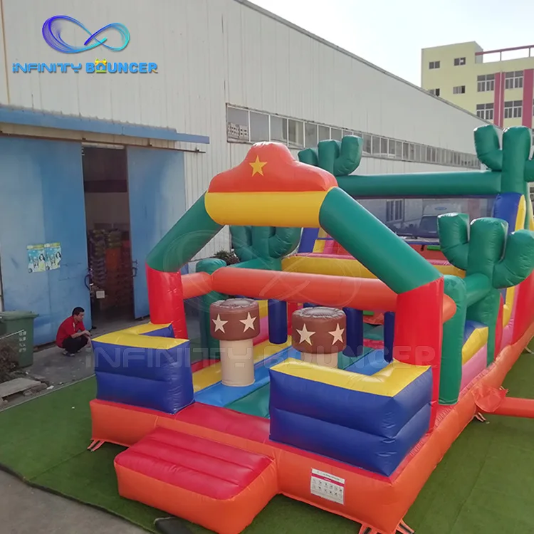 High Quality Customize design inflatable rotating obstacle course inflatable paintball obstacle course bouncer house Children