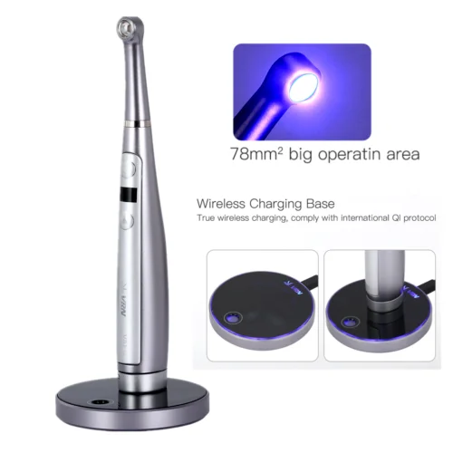 3200 W/cm2 Dental Wireless LED 1 Sec Curing Light Cure Lamp with Caries Detector VRN-VAFU Wireless charging