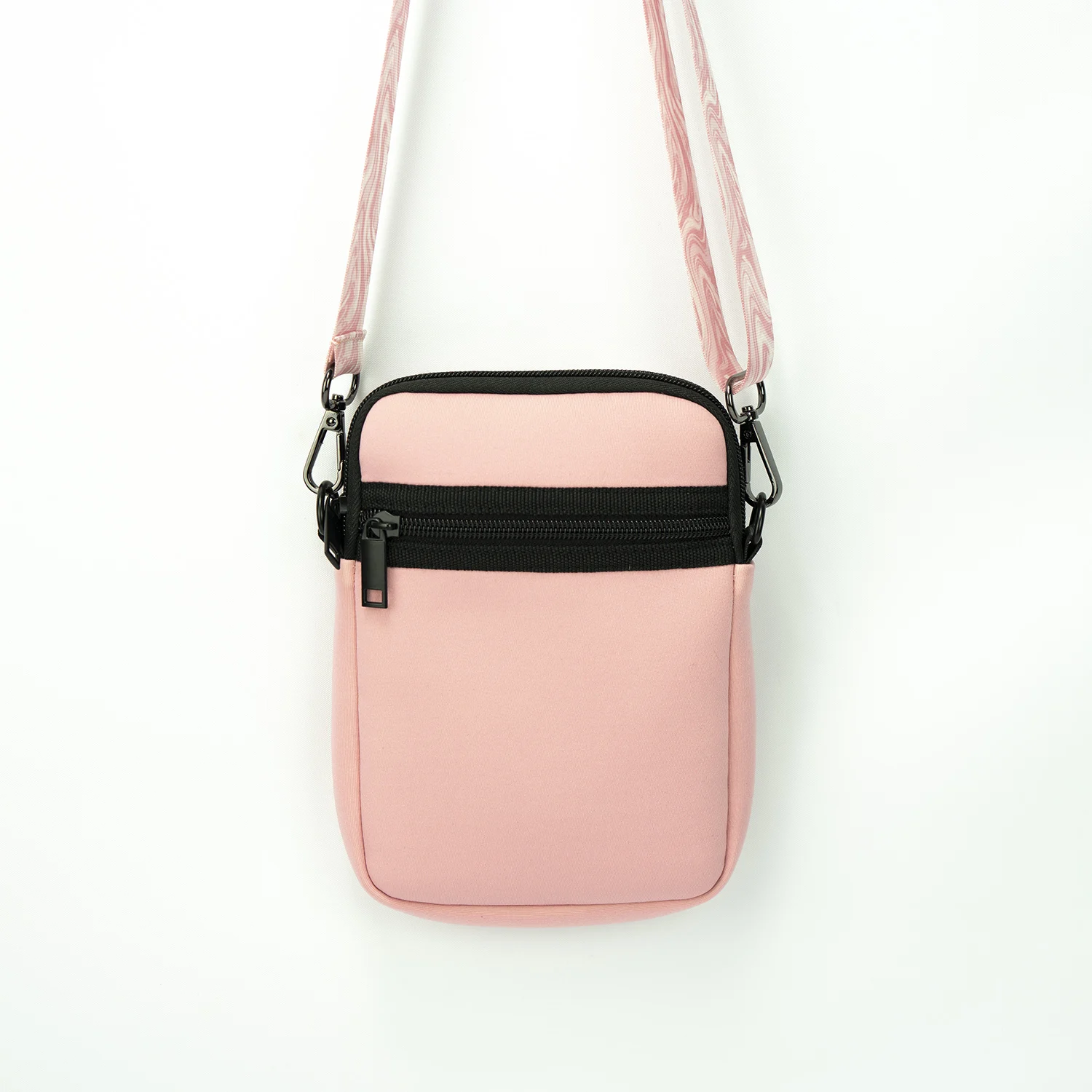 Custom logo pattern neoprene cross body side satchel fashion soft small phone shoulder bag for boy girls