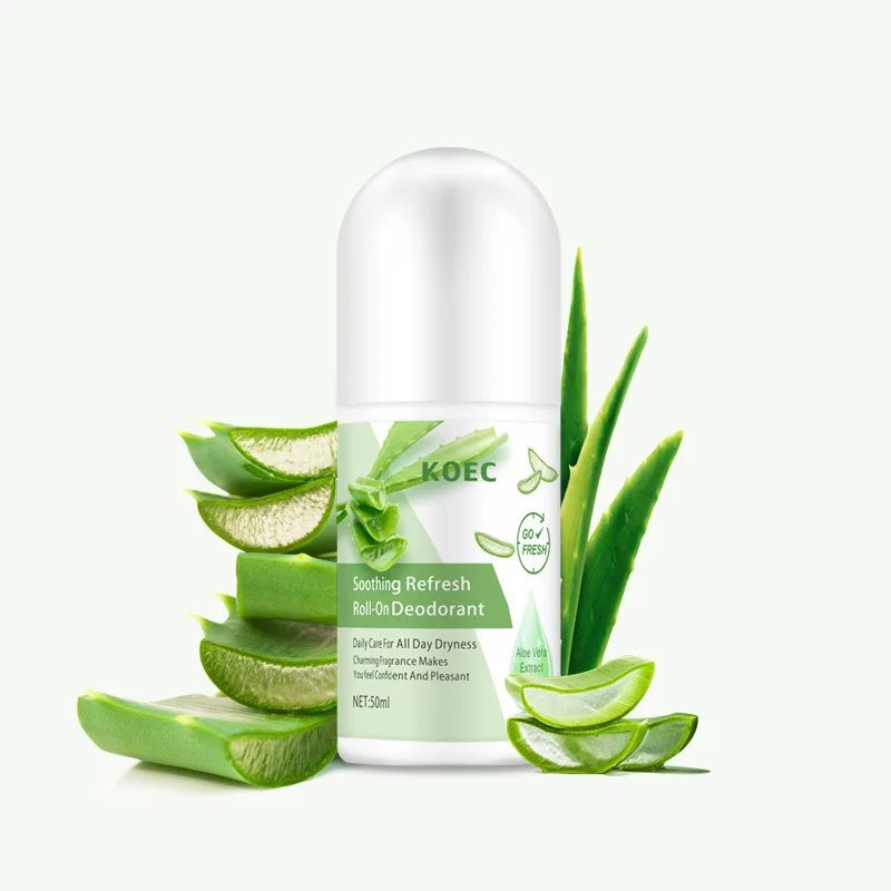 Private label organic  Soothing Refresh Roll-On  Aloe cruelty free deodorant stick