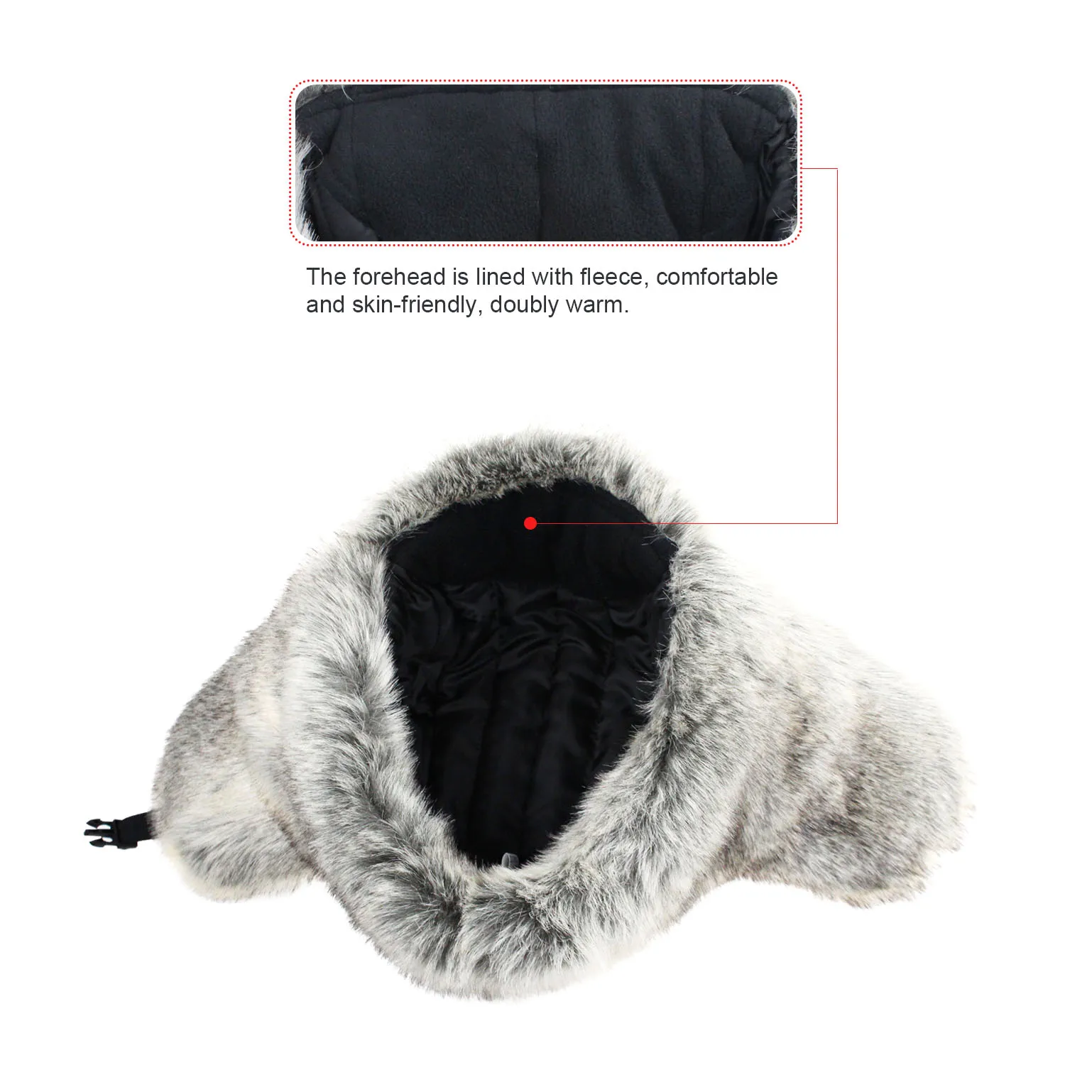 FUR WINTER Faux Fur Russian Ushanka Hat Winter Outdoor Trooper Ski Hat