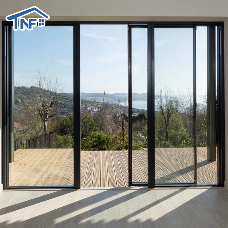 Modern Interior Security Swing Sliding PT PD Glass Door Tempered for Bedroom or Kitchen living room Use entry sliding door