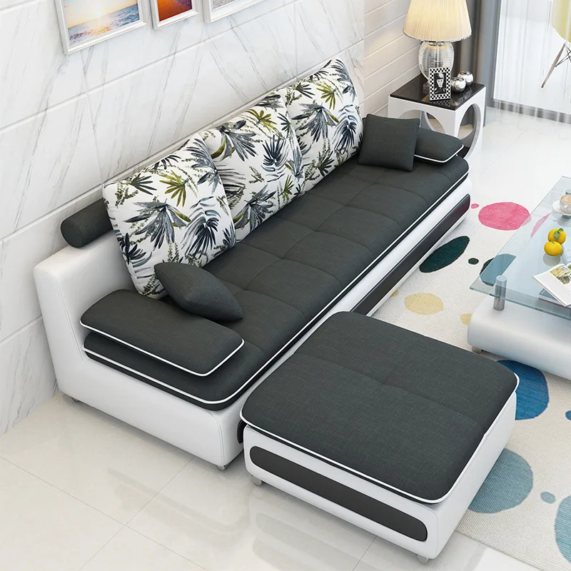 Simple Design Comfortable Washable L Shape Couch For Living Room Apartment Sofa Set Furniture CEFS011