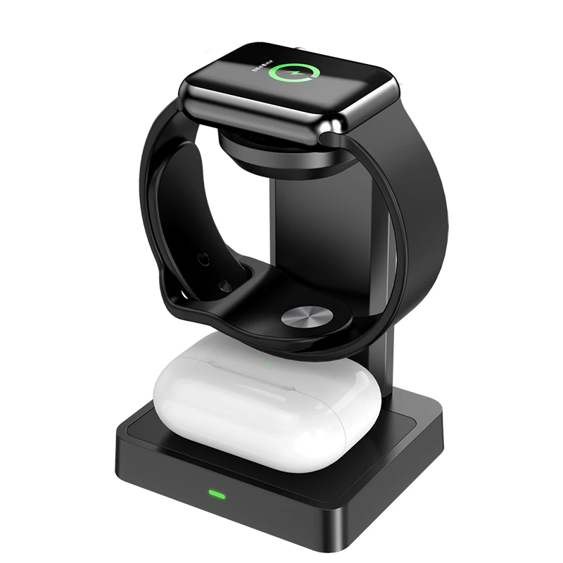 Подставка для беспроводного зарядного устройства 2 в 1, магнитное Беспроводное зарядное устройство для наушников, офисные аксессуары для Apple