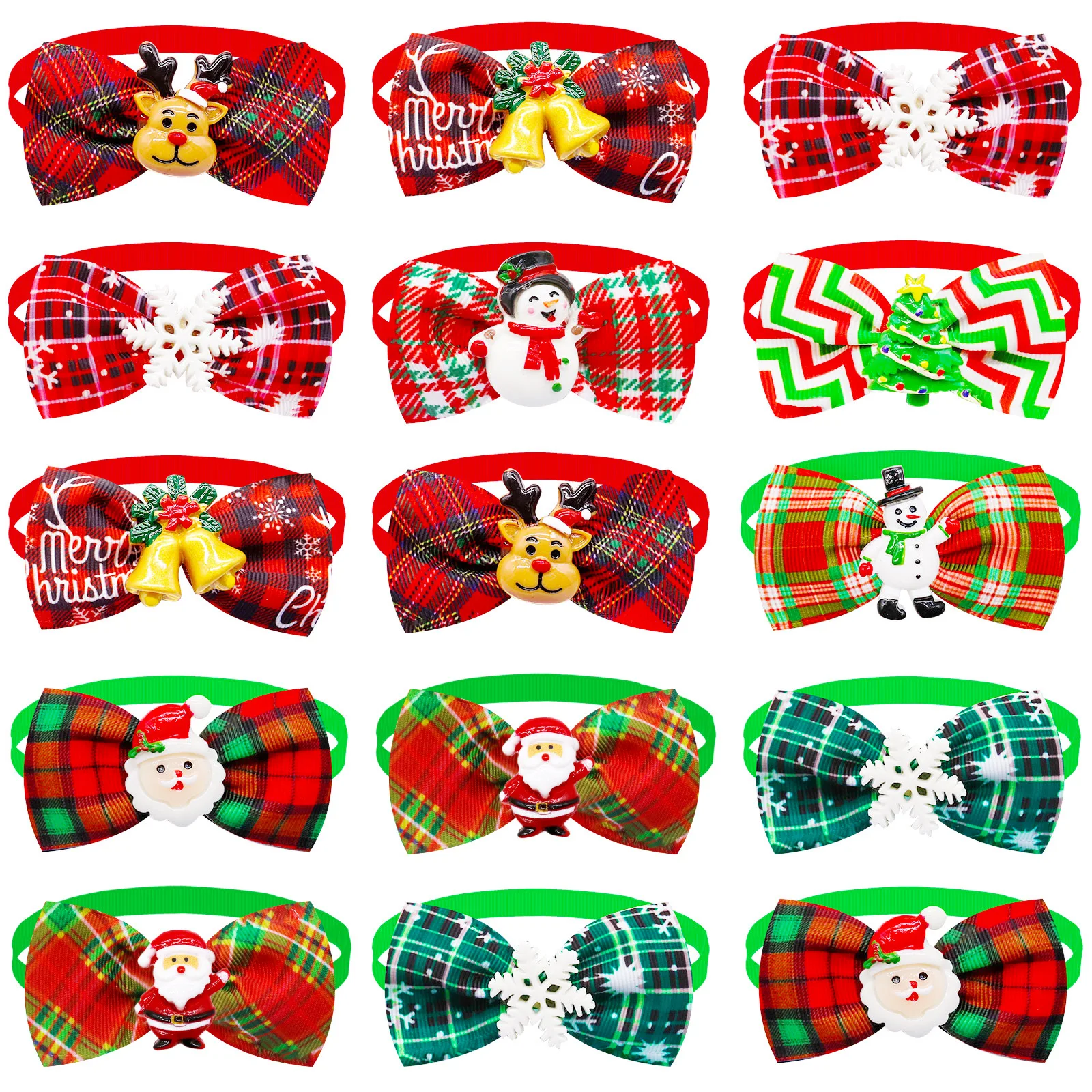 KingHon Pet Products New Style Plaid Pattern With Accessories Pet Christmas Bow Tie Cat Small Dog Bow Tie