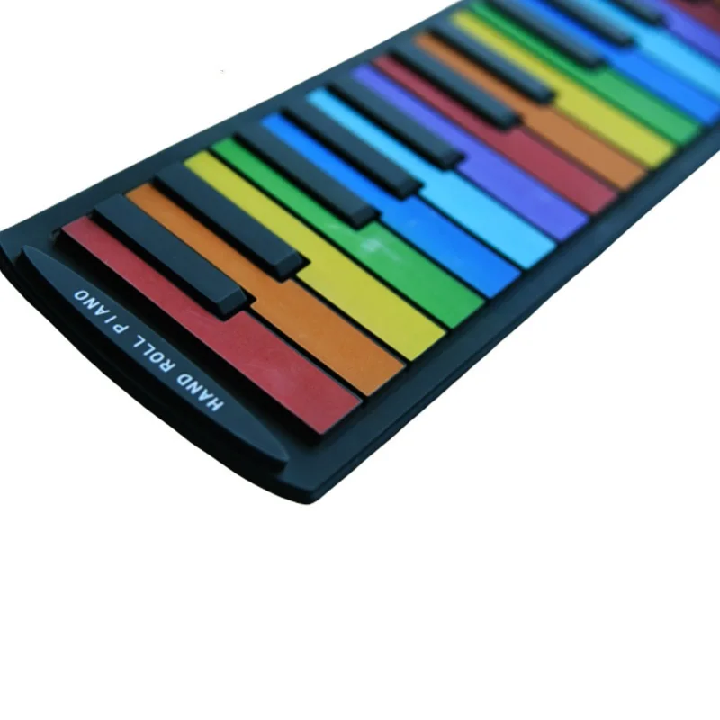 49 keys kids piano electronic keyboard high quality hand roll silicon rainbow children organ piano electronic organ keyboard