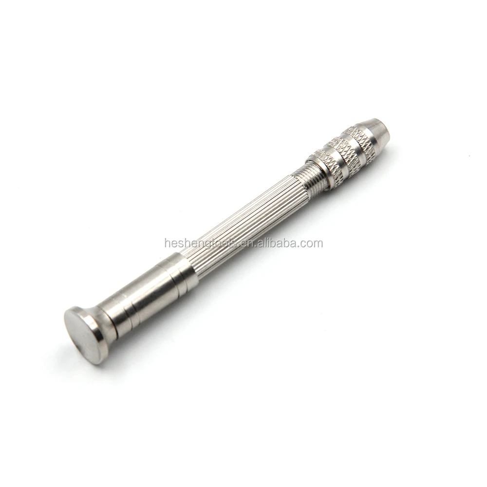 Mini Micro Aluminum Hand Twist Drill Chuck Woodworking Drilling Rotary Tools With 10pc Twist Drill Bit