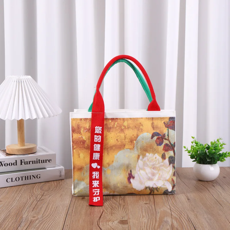 Custom Printing Canvas Tote Bag Beach with Colored Trim Outlines Canvas Tote Bags Wholesale Canada