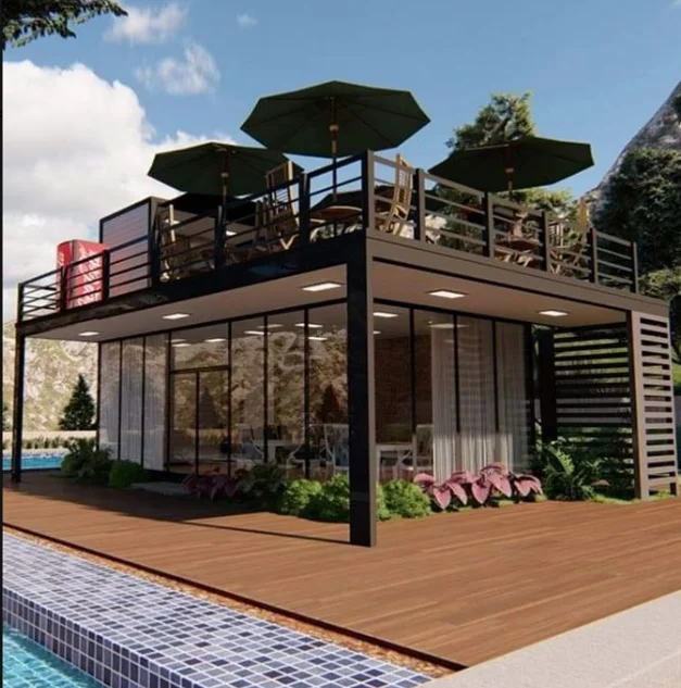 Fashion design prefab house container van house modified container