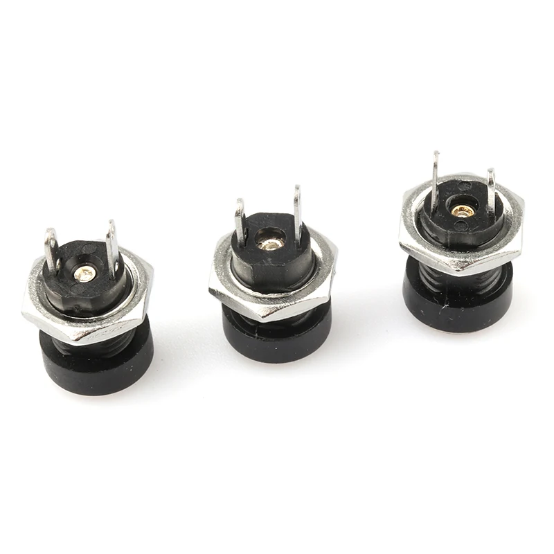 DC-022B DC Power Jack Socket Connector DC022B 5.5*2.5mm 2.1mm  2.5 Socket 2pin Welding Wire Type