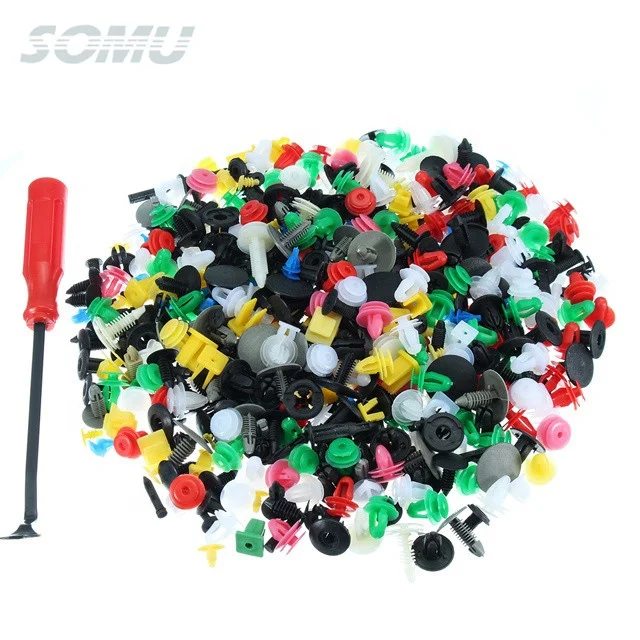 500Pcs Universal Mixed Auto Fastener Car Bumper Clips Engine Cover Fastener Rivet Door Panel for Fender Liner