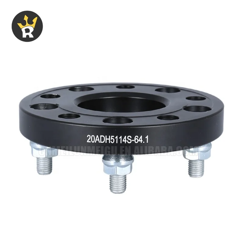 Black 20MM PCD 5x114.3 CB 64.1mm Forged Alloy wheel spacers 5x114.3 For Honda