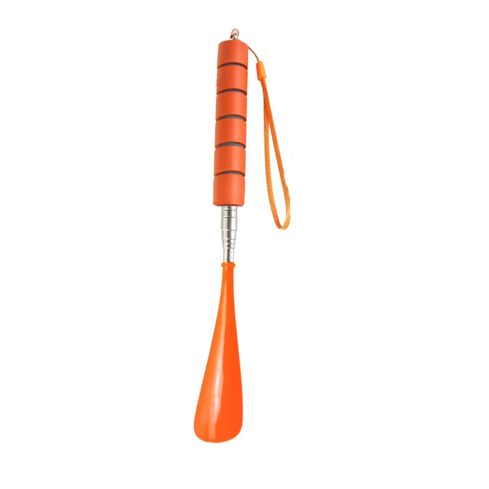 Colorful ABS Lazy Plastic Long  Comfortable Handled Telescopic Shoe Horn,  30-70CM Adjustable Extendable HA01587