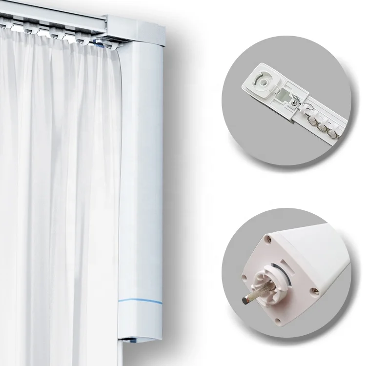 Custom design electric curtain rail motorized track smart for villa window curtain