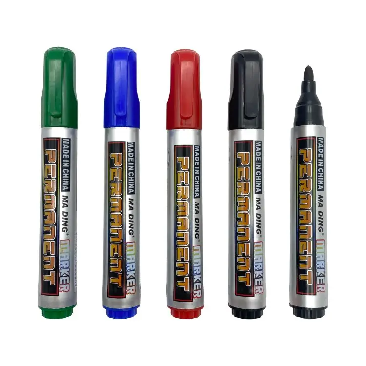 manufacturer custom logo Non Toxic Paint Safe Pen  oil-based ink waterproof Permanent Marker Black with single tip for Signing