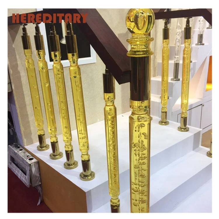 Красочные светодиодные освещенные прозрачные акриловые колонны, прозрачные акриловые балюстрады, прозрачная кристальная акриловая балюстрада