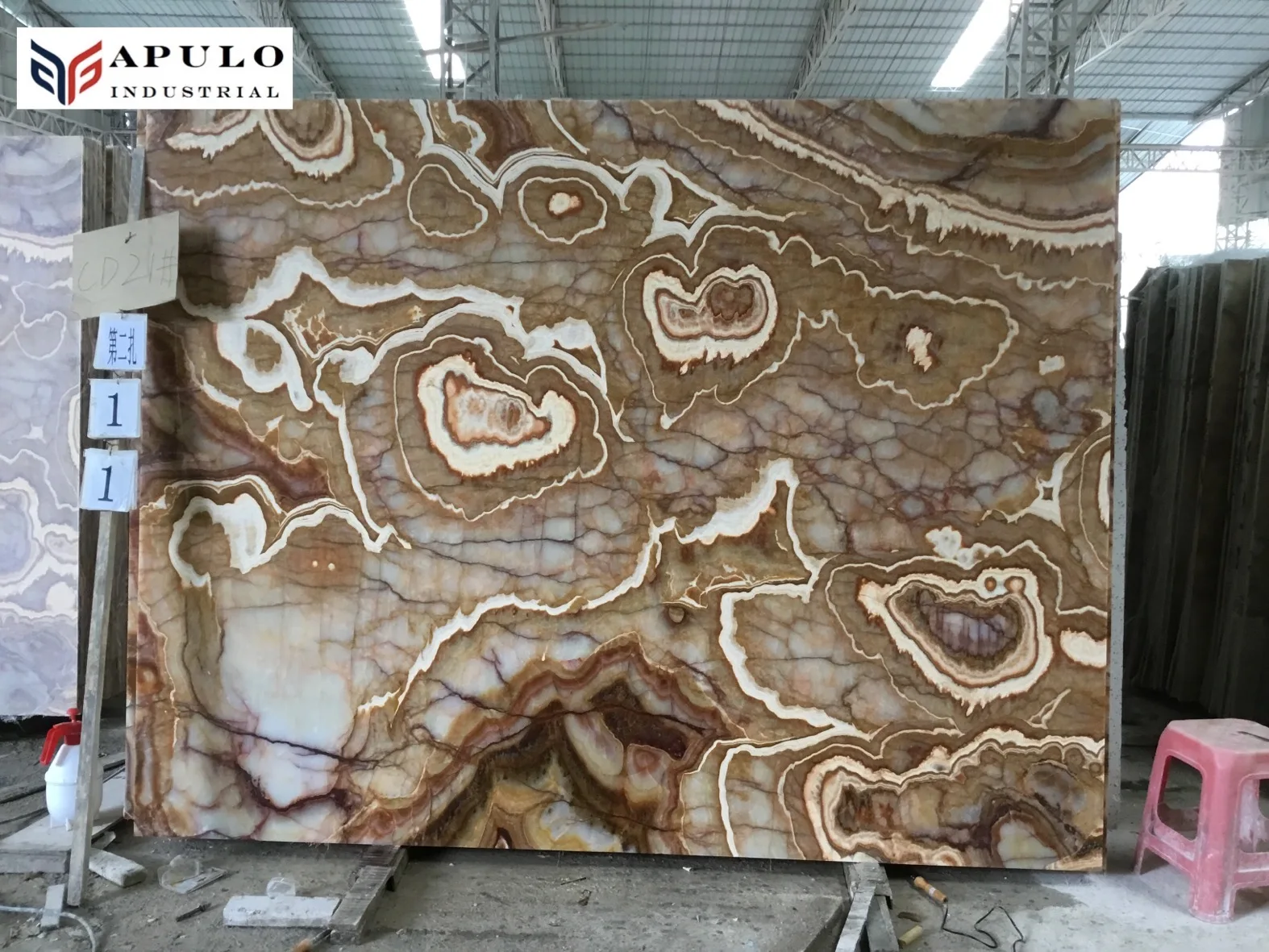 APOLOSTONE Tiger onyx Yellow Top Wall Style for  Home Decoration bookmatched Natural Color Material Origin Precious