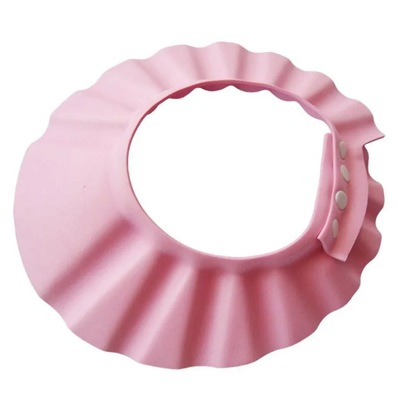 Children Waterproof Shampoo Cap Adjustable Size Cartoon Bath Cap Silicone Baby Shower Cap