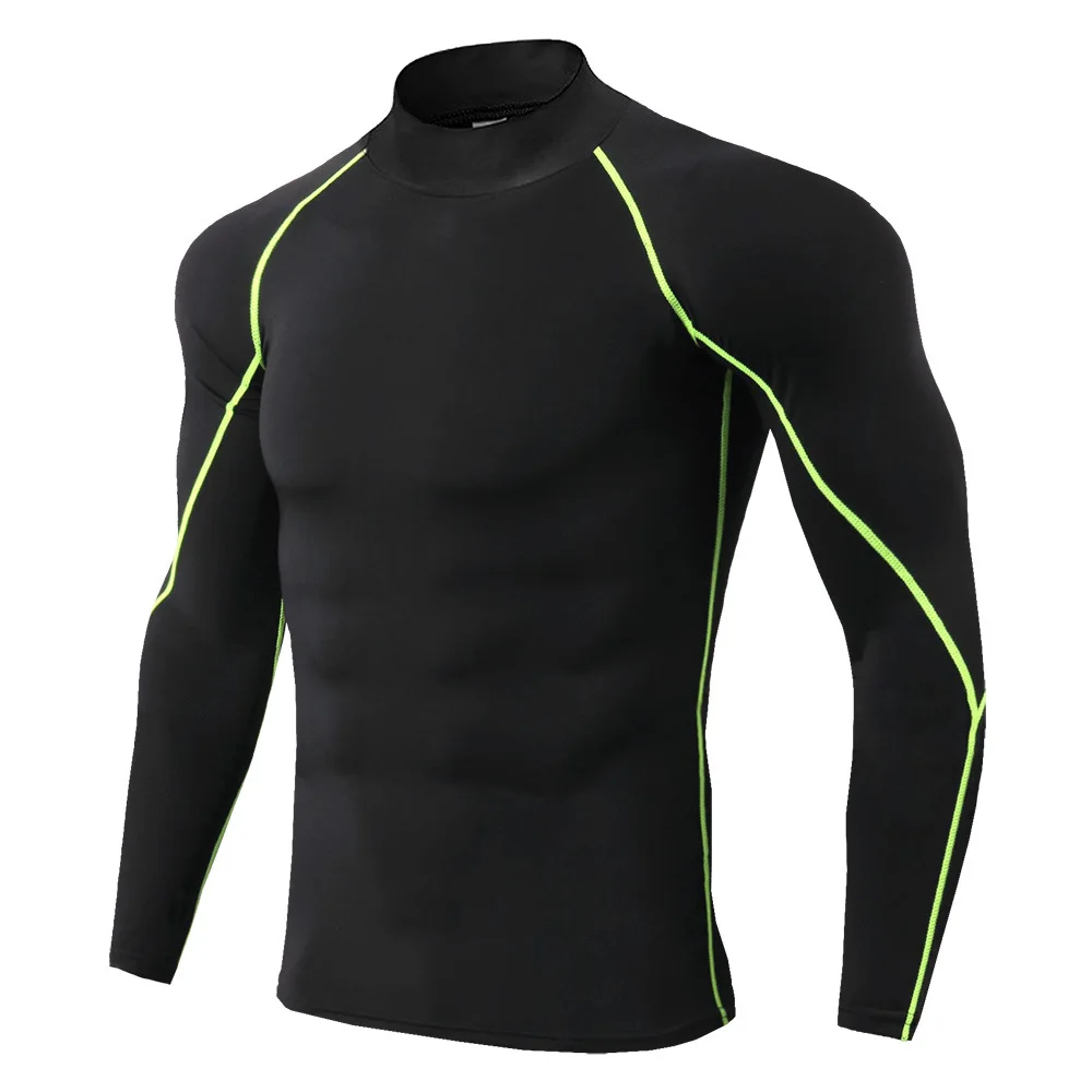 Mens Thermal Long Sleeve Compression T-shirts Winter Sports Base Layer Top Running T-shirt