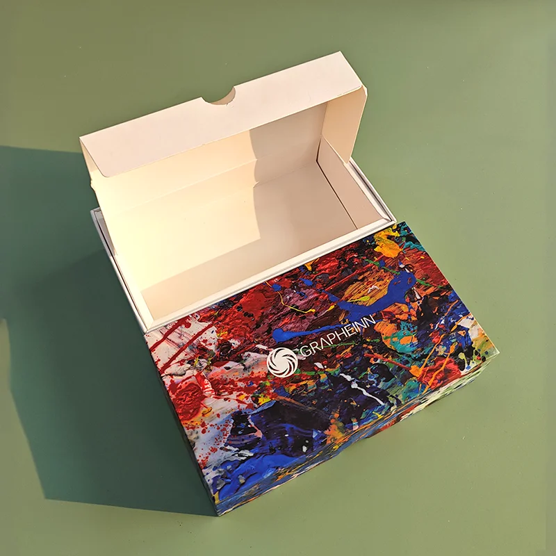 Custom Logo Paper Box with Clear Plastic Cover Jewelry Gift Paper Packaging Box for Gift Sets with Ribbon