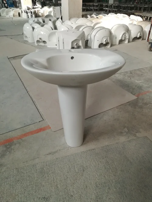 factory price Ethiopia popular style Small size Hot selling pedestal wash sink basin bathroom sanitary ware