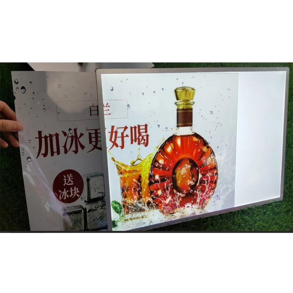 2023 hot sale portable slim light box for advertising