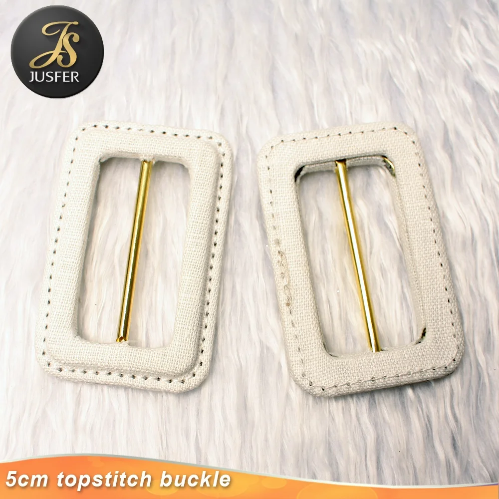 Belt buckle manufacture supply 5cm bar size aluminum belt buckle for women garment topstitch buckle