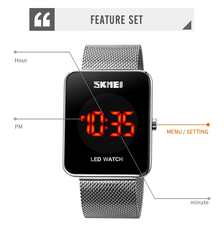 SKMEI 1900 trendy style fashion waterproof touch screen unisex sport led sports watch digital led watch
