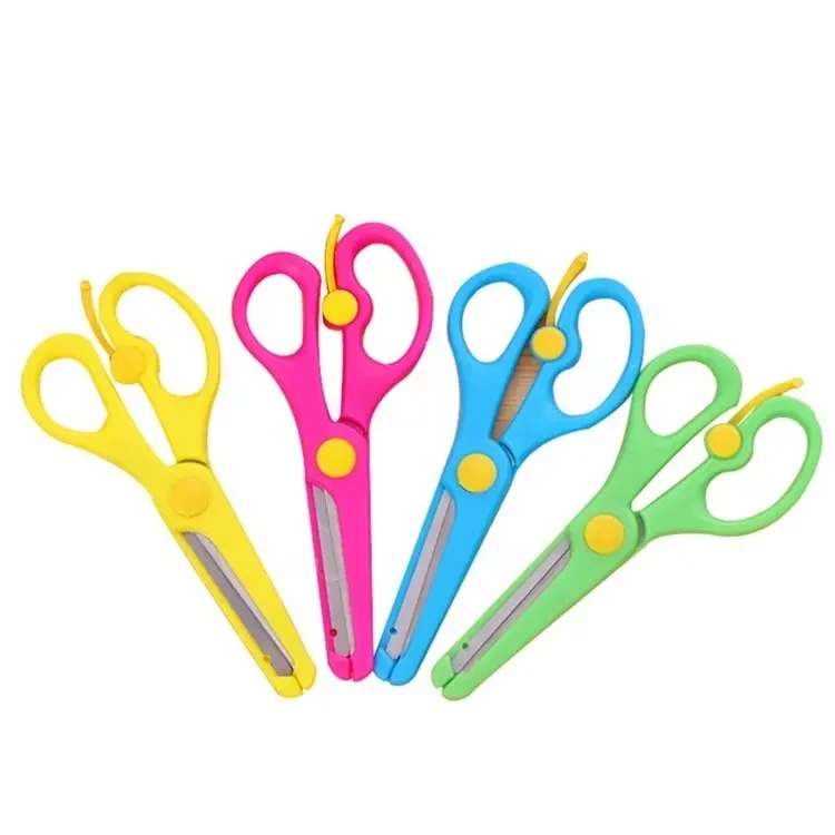 Popular Scissors Children School Scissors for Cutting Paper Handicrafts Student Cartoon DIY Scissors