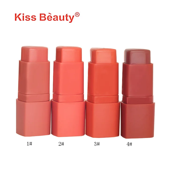 
kiss beauty face makeup four colors blusher stick private label 