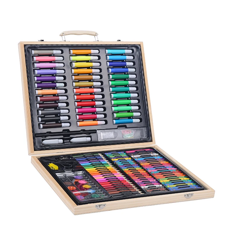 150 piece children crayola wood art coloring set for kids