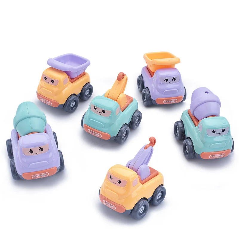 2022 Cartoon Inertial Friction Powered Push And Go Cars For Toddler Early Educational Toys Baby Crash Resistant Inertia Toy Car