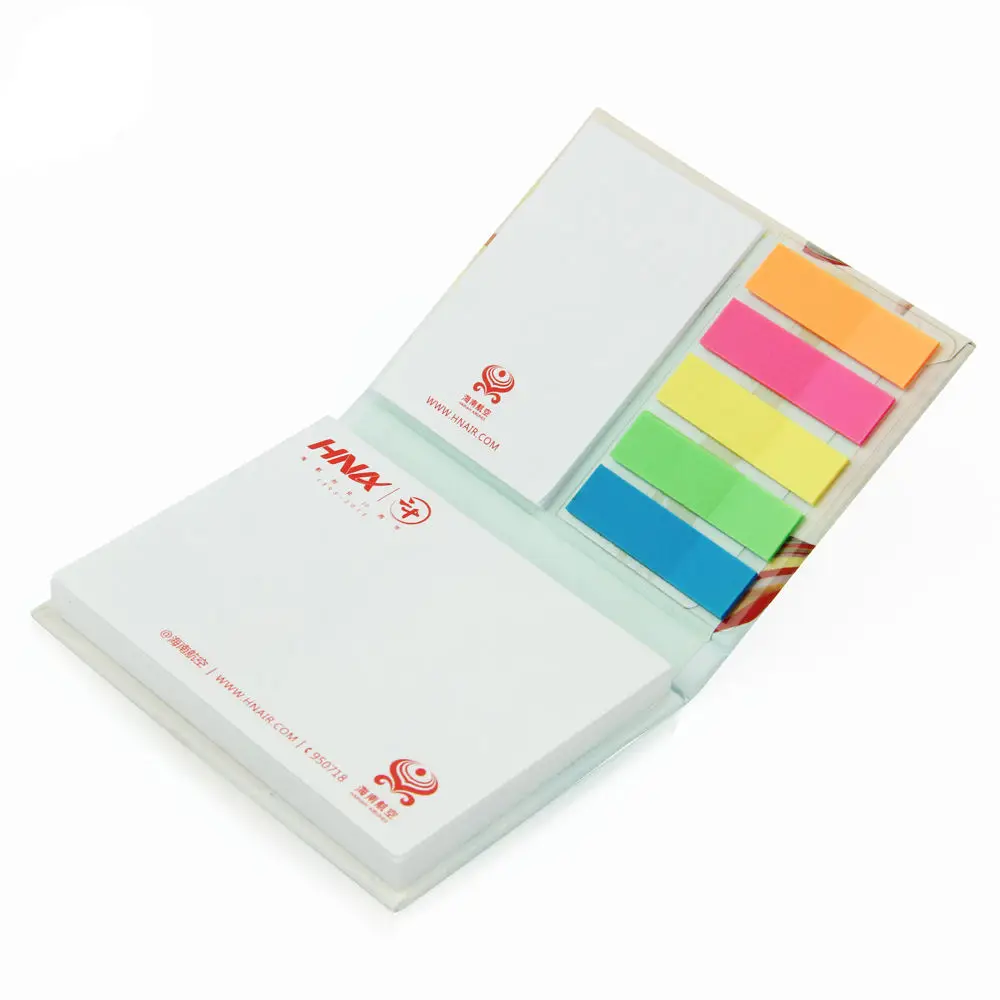 Custom Paper Print Sticky Note Blocks Self-Adhesive Memo Pad with Logo for Stationery Usage
