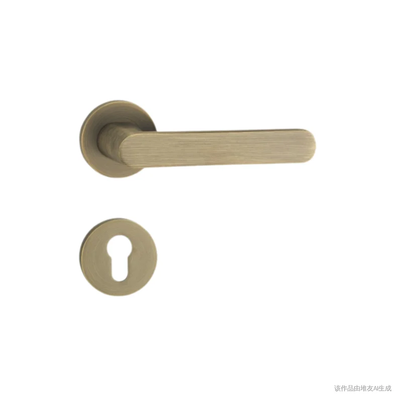 Heavy-Duty Zinc Alloy Door Handle Lock Set - Satin Chrome Finish for Exterior and Interior Security