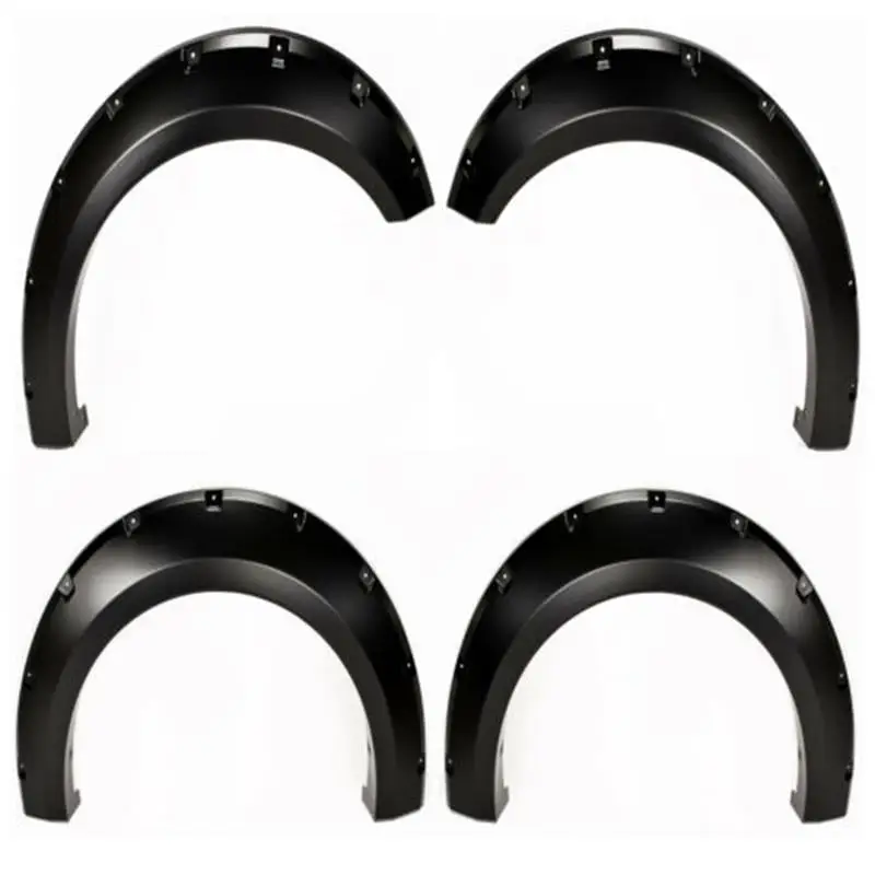 
2015-2017 Pocket Rivet Style Smooth Black wheel arch fender flare for Ford F150 