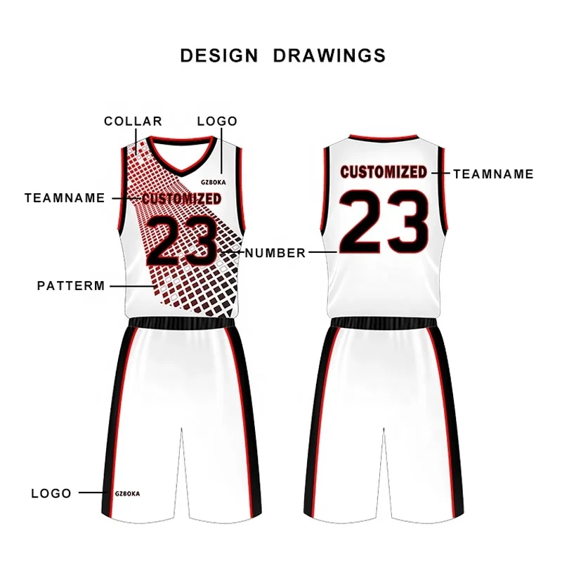 
Latest Design Stitched Basketball Jersey Custom Jerseys 