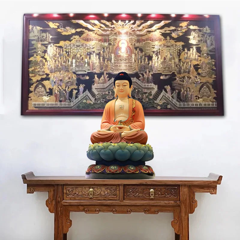 30cm-40cm-48cm-68cm Buddha statues for home resin gautama buddha decor happy gautam buddha meditation garden