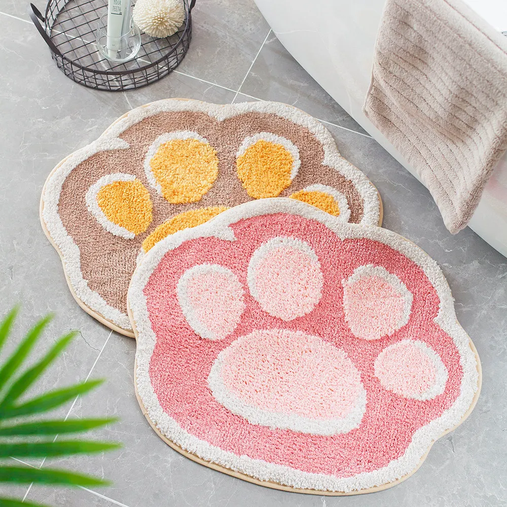 Super Popular Factory Custom Logo Rug Creative Animal Cat Pad Carpet Custom Human Made Rug Shaggy Cartoon Bath Mat for Home