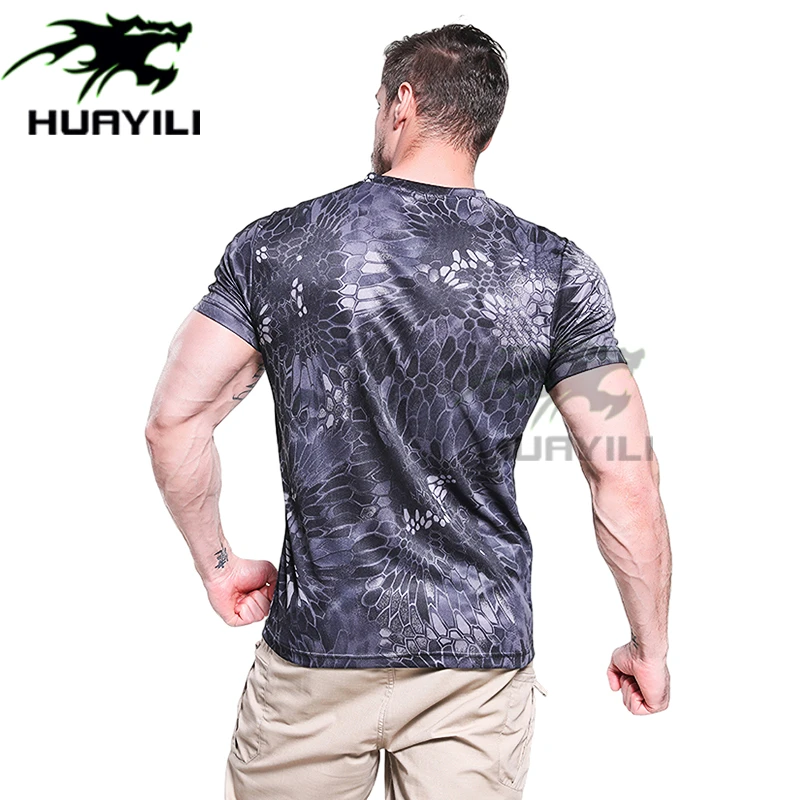 Hot Selling Tactical Camouflage Clothing Wholesale Woodland Camo Style Shirt Men T-shirt