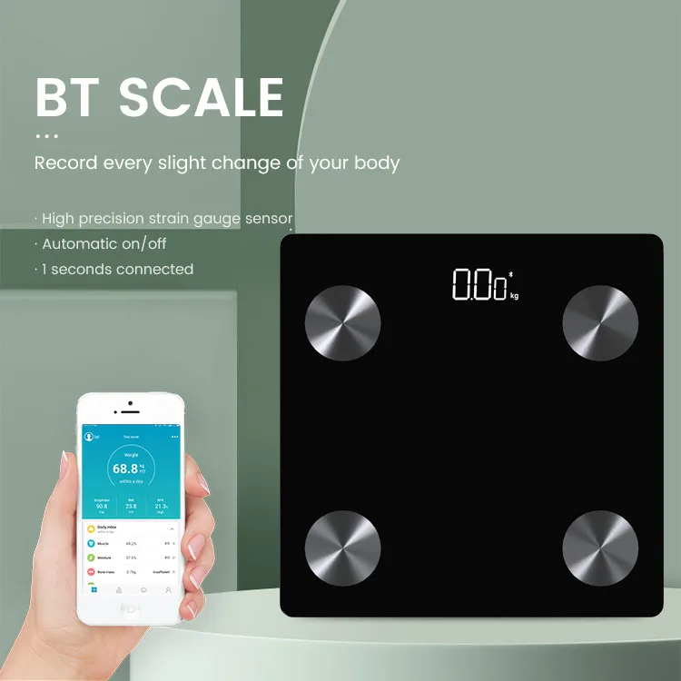 180kg Smart body fat weight analyzer scale with body fat weight analysis app