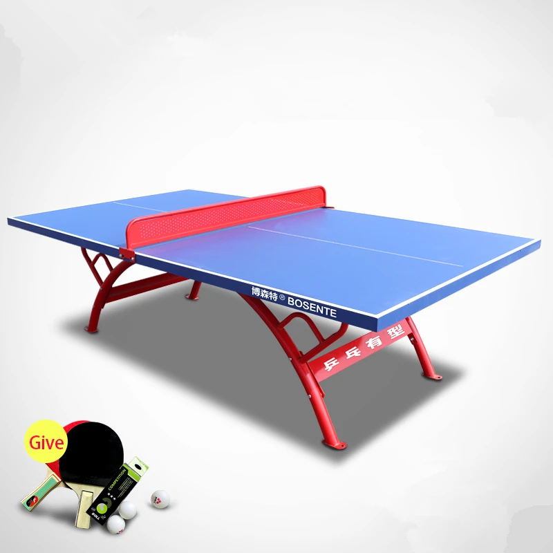 Outdoor professional reinforced galvanized pipe training SMC table tennis table