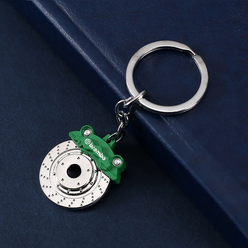 Creative car modified brake disc key chain pendant zinc alloy gift order key pendant ring chain gift