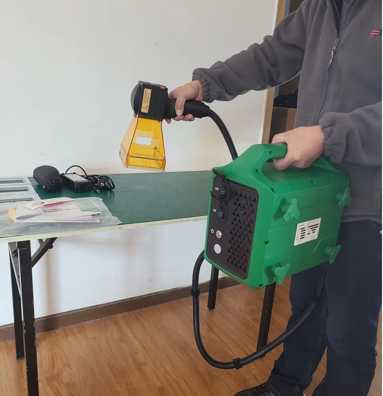 Mini Portable 20W 30W Laser Printer For Metal Jewelry Plastic Fiber Laser Marking Machine QR Bar Code Date Logo Laser Marker