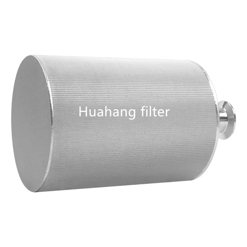 Quick-install interface metal  fiber felt sintered sintered wire mesh 304/316 filter element for chemical processing