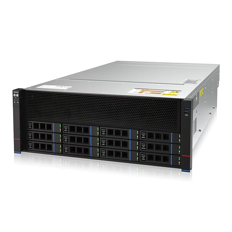 4U 12 bay AMD High Density GPU Server Barebone Dual-socket CPU computing server for ALEO AI Cloud Computing HPC