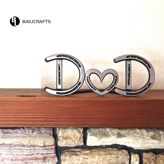 cast iron horseshoe DAD sign