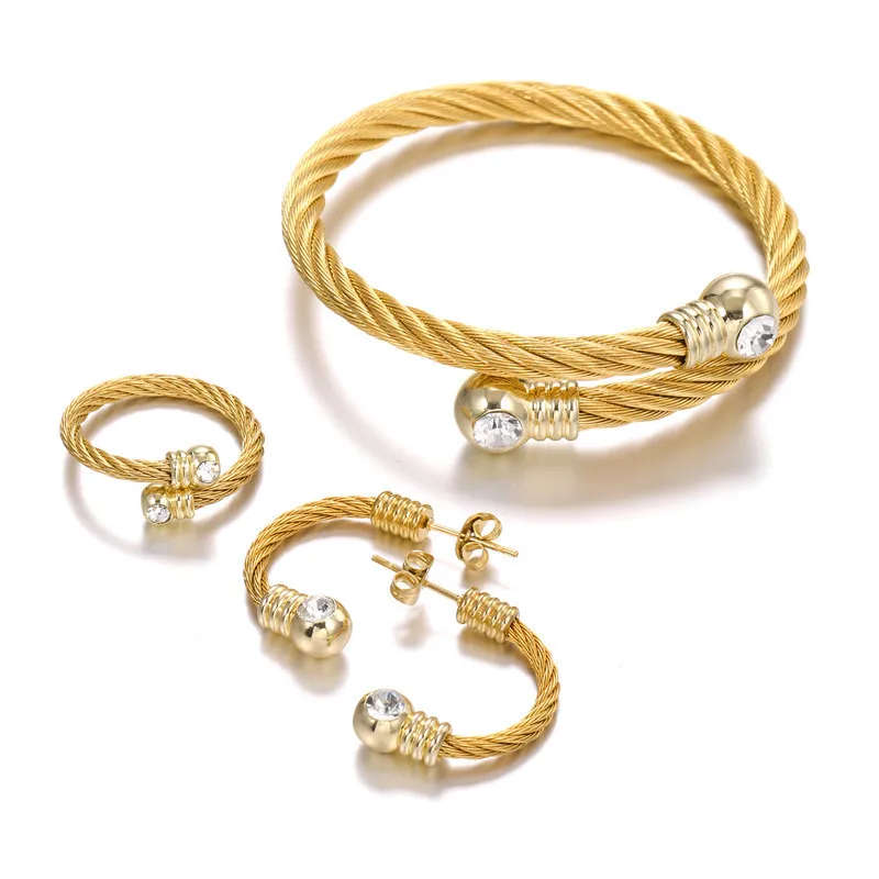 Popular Brazilian Italian Designer Vintage Luxury 18k Gold Plated Dubai Jewelry Sets