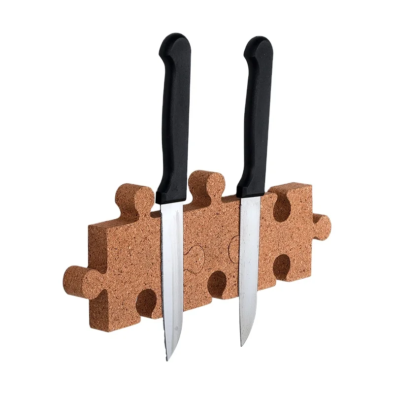 Multifunctional puzzle shape cork magnetic knife holder/tool holder Magnetic Knife Strip